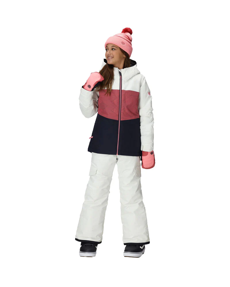 686 Kids' Athena Insulated Jacket Rosewood Colorblock 2026 - Image 3