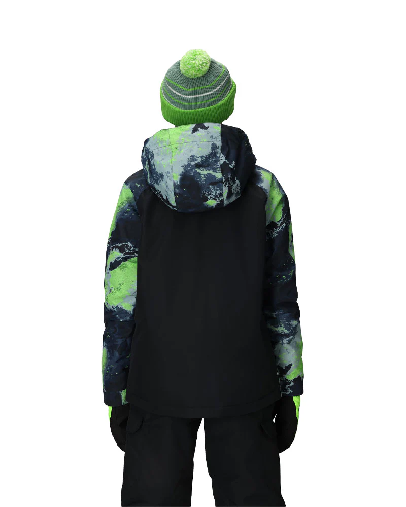686 Kids' Geo Insulated Jacket Blue Hemisphere Colorblock 2026 - Image 2
