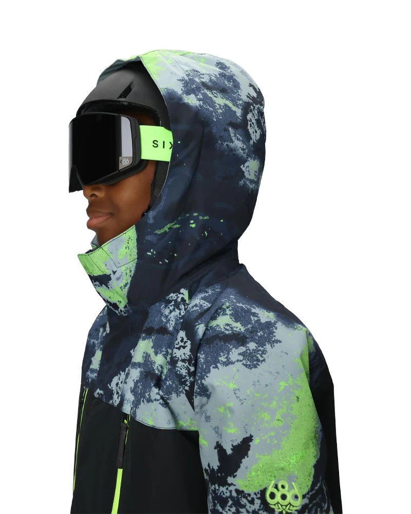 686 Kids' Geo Insulated Jacket Blue Hemisphere Colorblock 2026 - Image 4