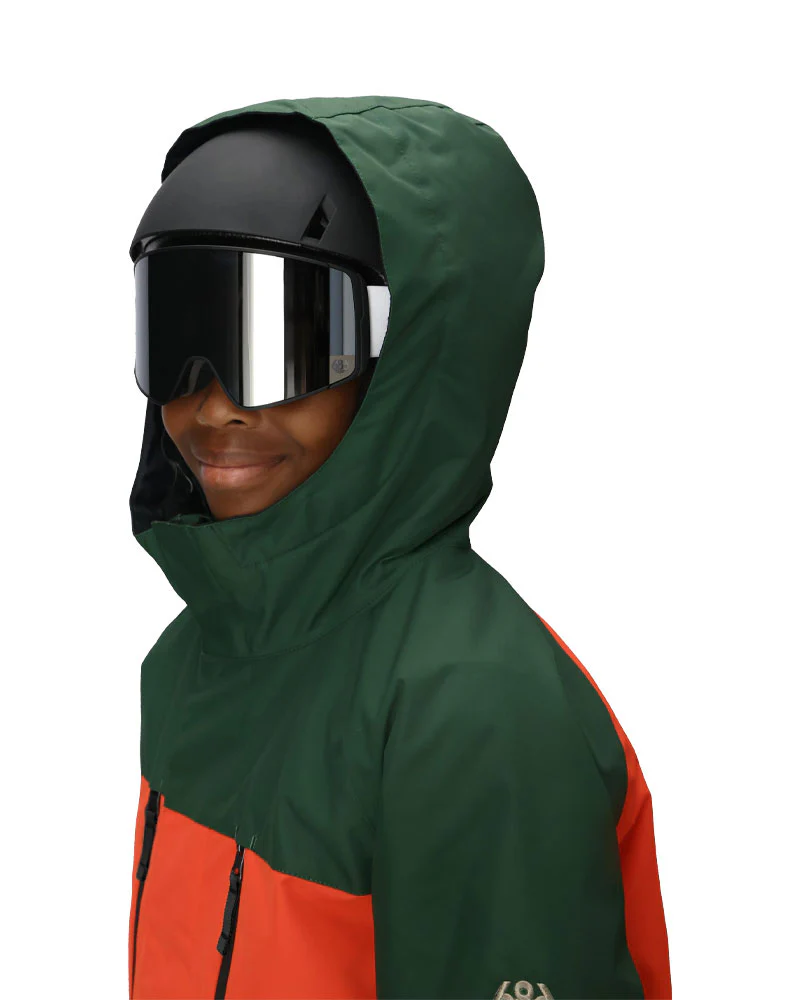 686 Kids' Geo Insulated Jacket Moss Green Colorblock 2026 - Image 3