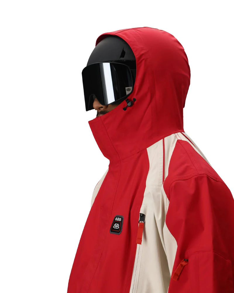 686 Men's 2002 X3 Shell Jacket True Red Colorblock 2026 - Image 6