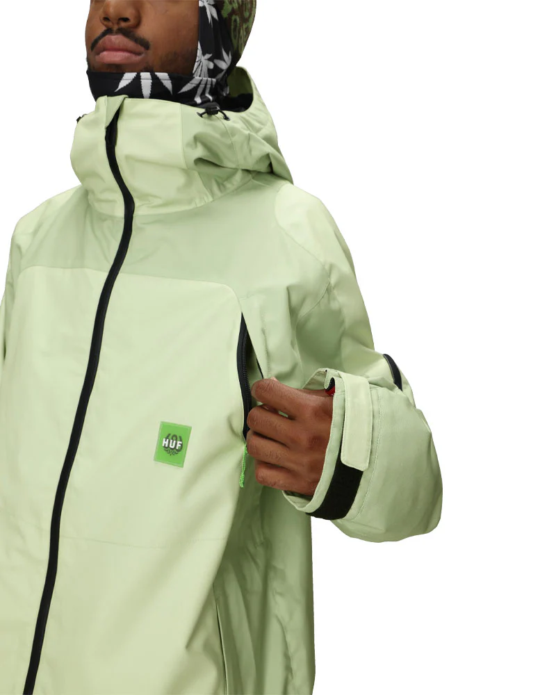 686 Men's 686 Huf Double H Shell Jacket Huf Green Colorblock 2026 - Image 4
