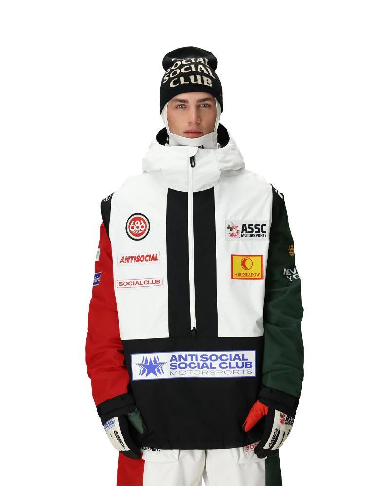 686 Men's Assc F1 Shell Anorak Assc White Colorblock 2026