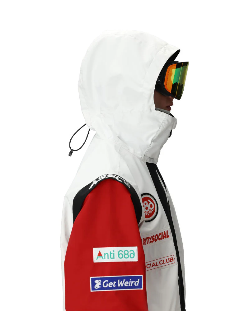 686 Men's Assc F1 Shell Anorak Assc White Colorblock 2026 - Image 4
