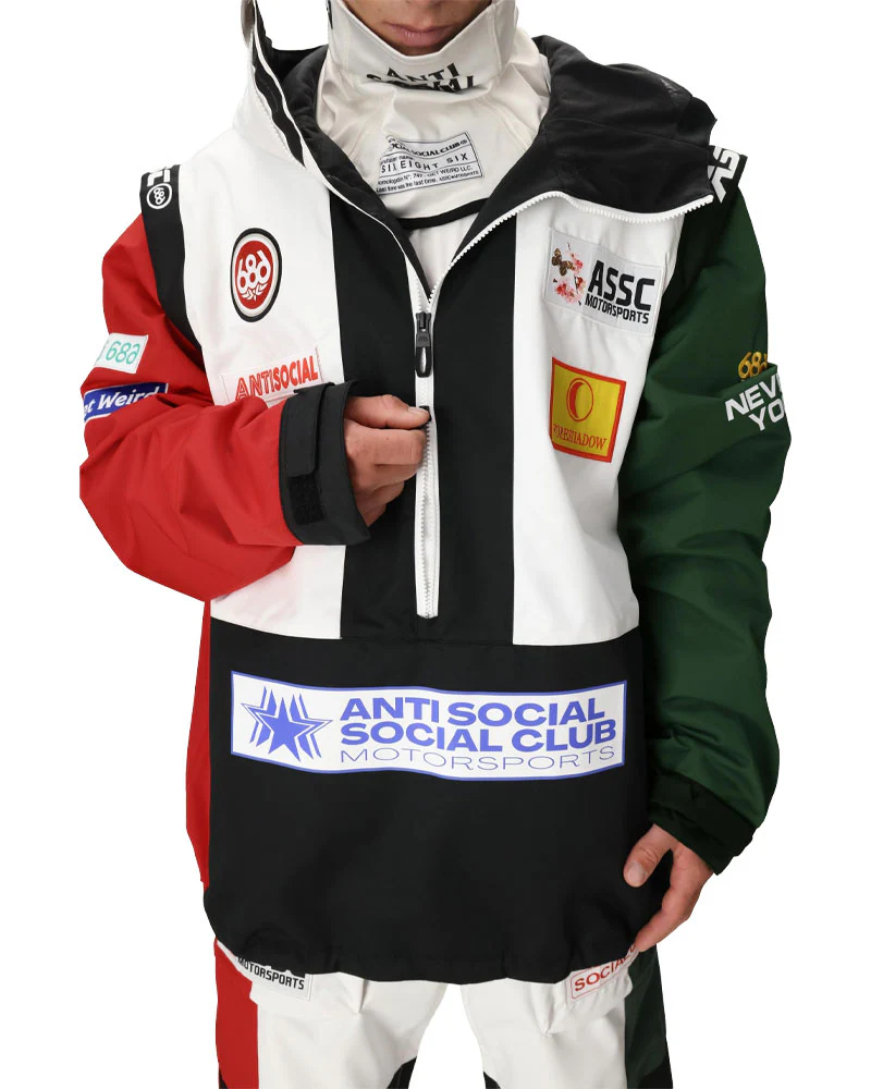 686 Men's Assc F1 Shell Anorak Assc White Colorblock 2026 - Image 6