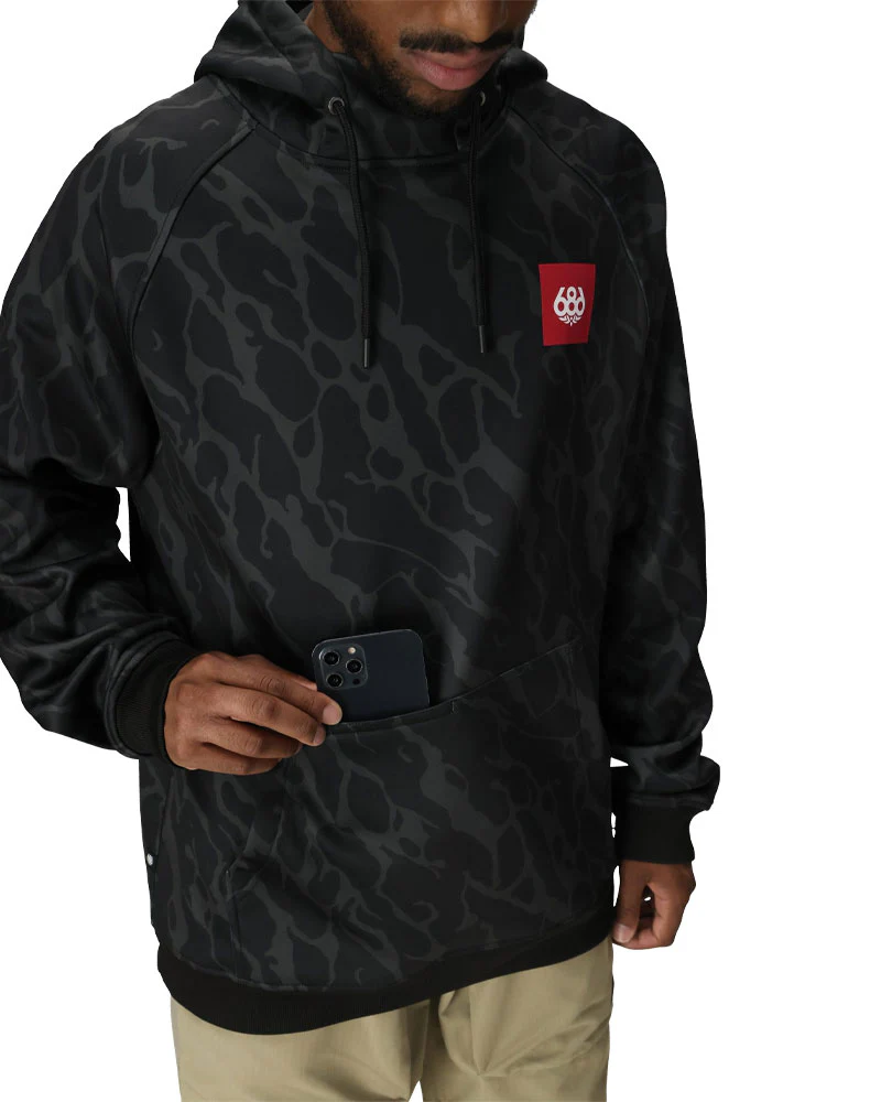 686 Men's Bonded Fleece Hoodie Black Fracture Print 2026 - Image 3