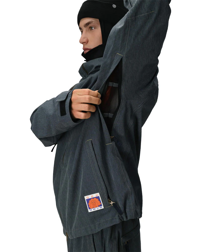 686 Men's Dojo Shell Jacket Navy Denim 2026 - Image 5