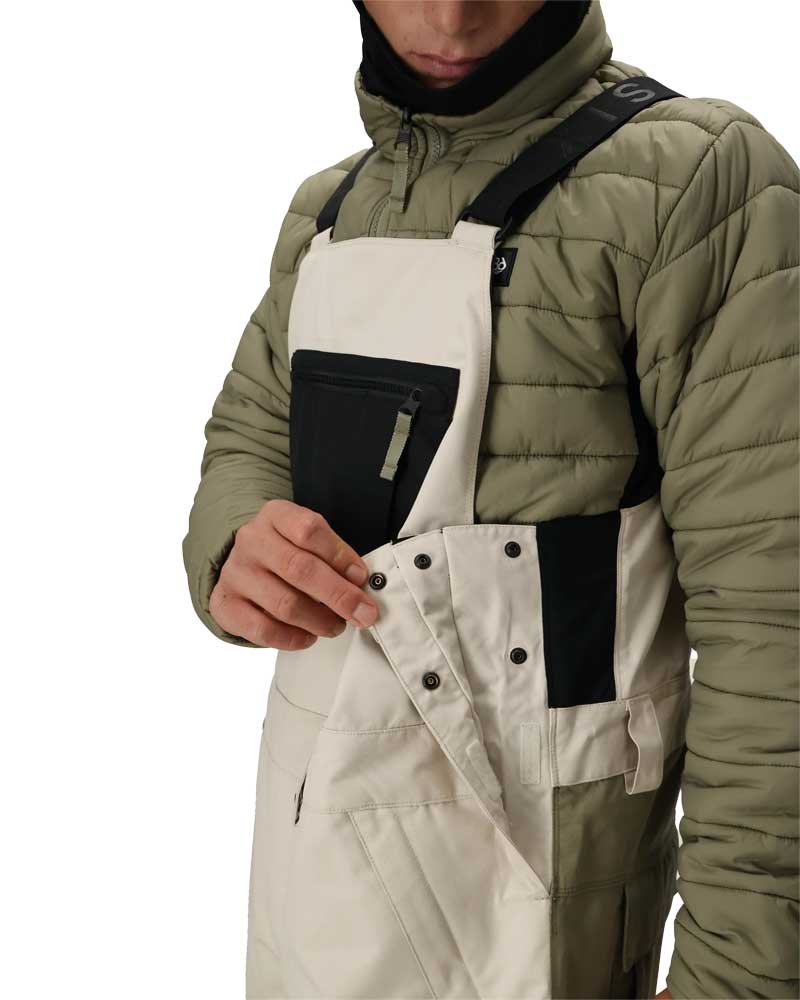 686 Men's Hot Lap Insulated Bib Limestone Colorblock 2026 - Image 3