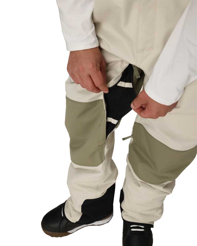 686 Men's Hot Lap Insulated Bib Limestone Colorblock 2026 - Image 4