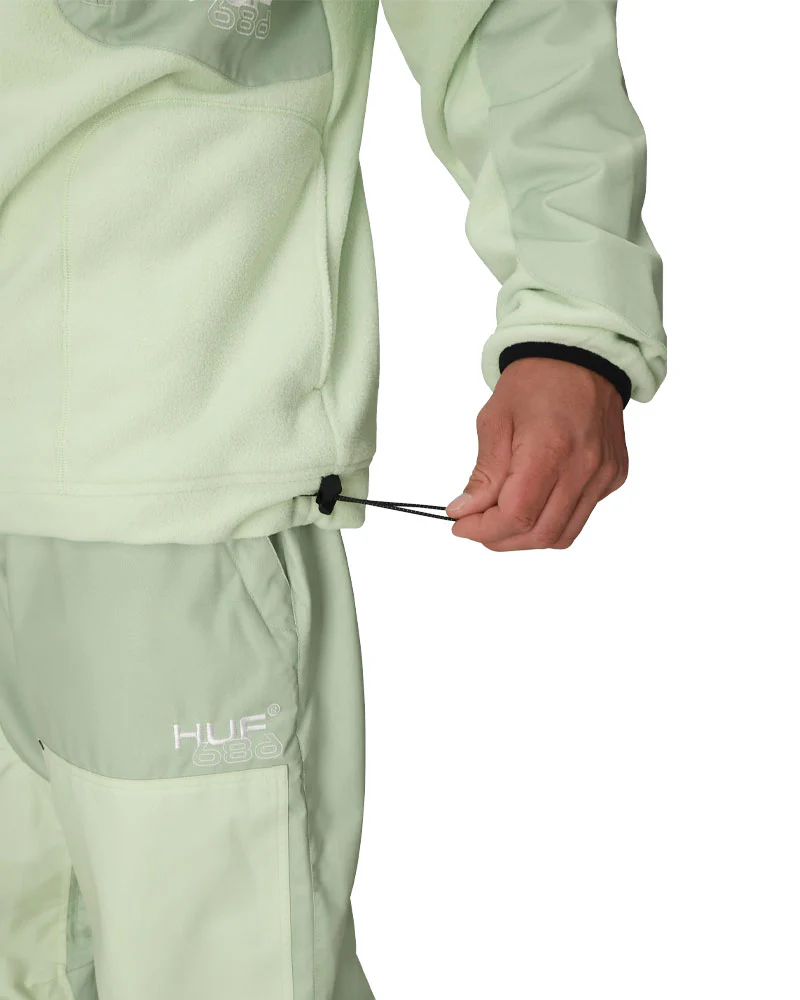 686 Men's Huf Fleece Crewneck Huf Green Colorblock 2026 - Image 3