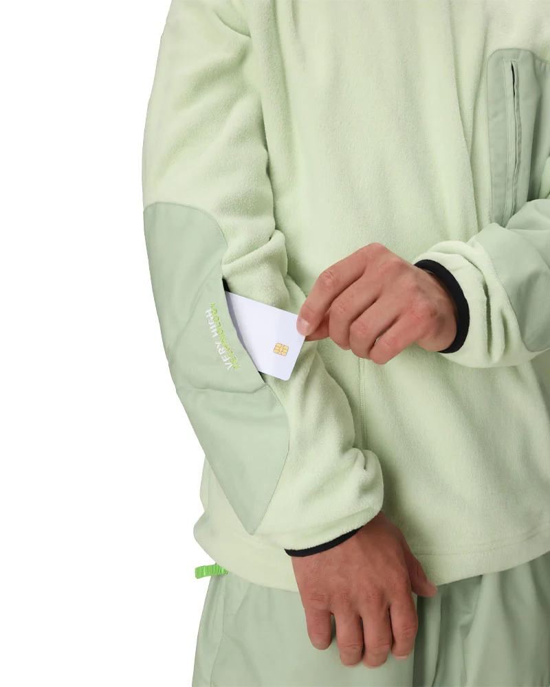686 Men's Huf Fleece Crewneck Huf Green Colorblock 2026 - Image 5