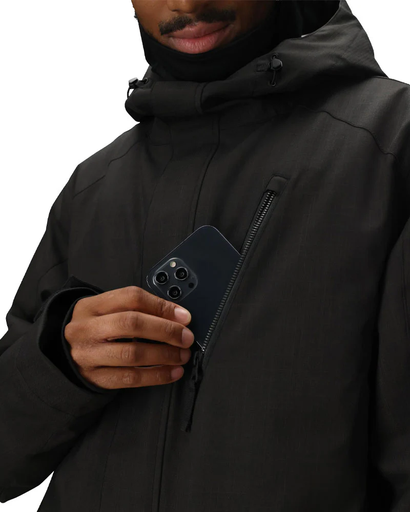 686 Men's Nightline Insulated Jacket Black Herringbone 2026 - Image 3