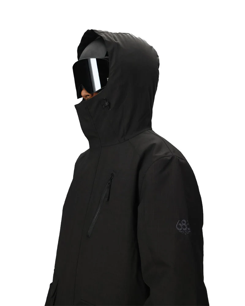 686 Men's Nightline Insulated Jacket Black Herringbone 2026 - Image 5