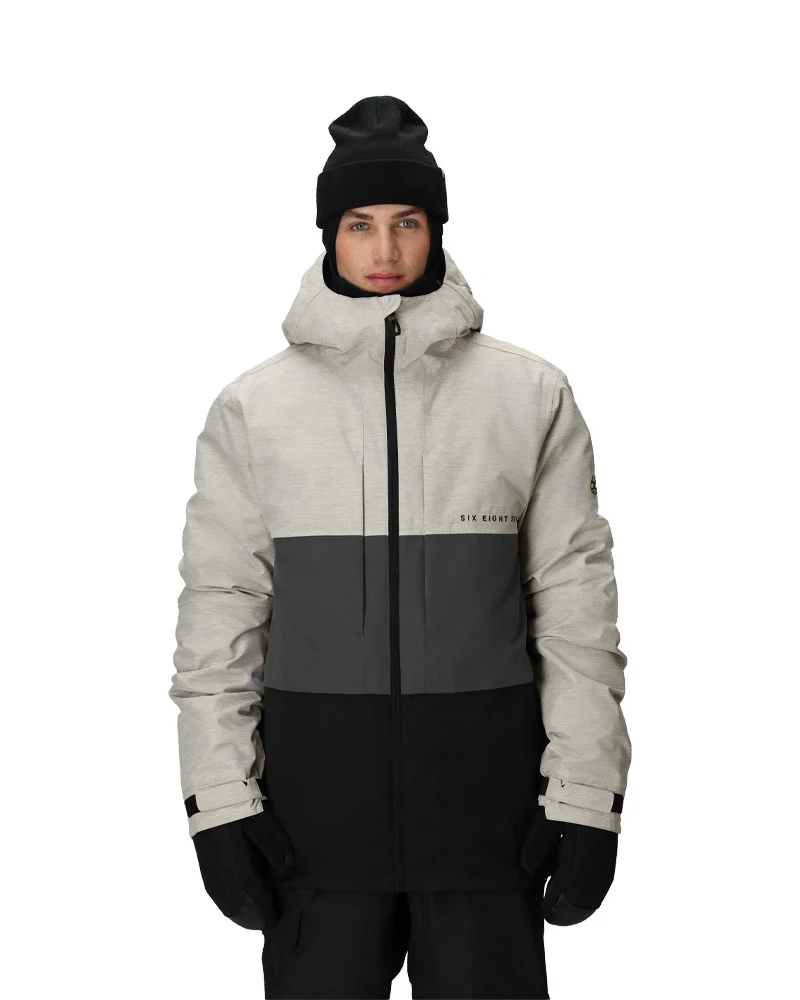 686 Men's Smarty 3-In-1 Form Jacket White Heather Colorblock 2026