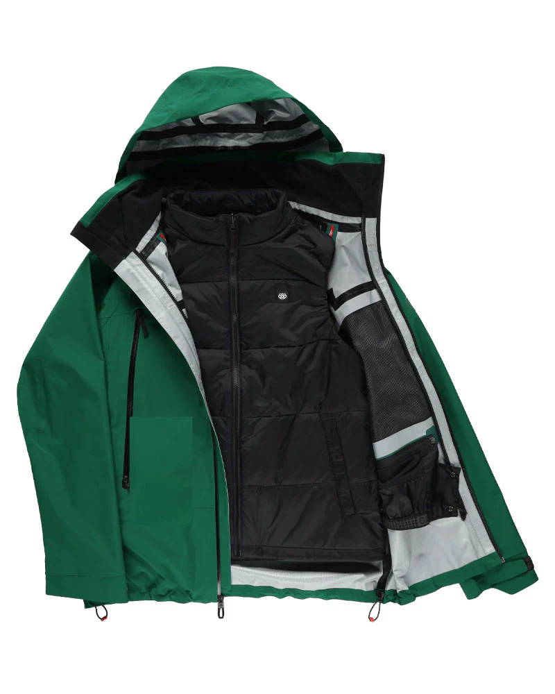 686 Men's Smarty 3-In-1 Rodeo 3L Jacket Emerald Green 2026 - Image 3