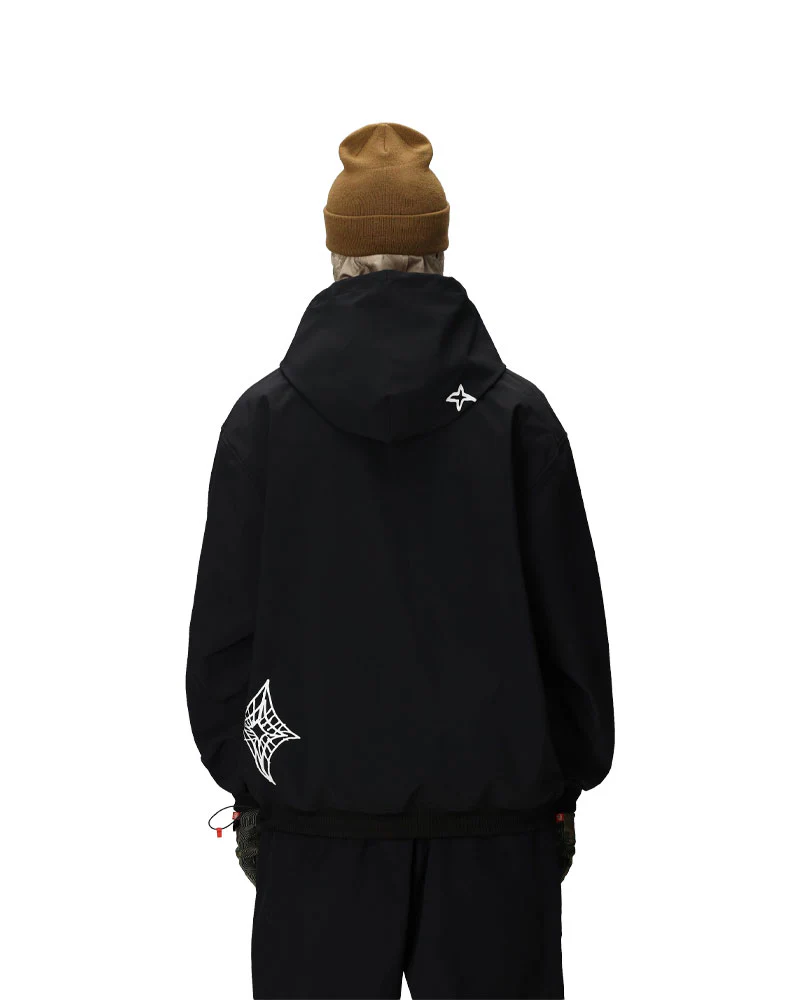 686 Men's Waterproof Team Hoodie Black Print 2026 - Image 2