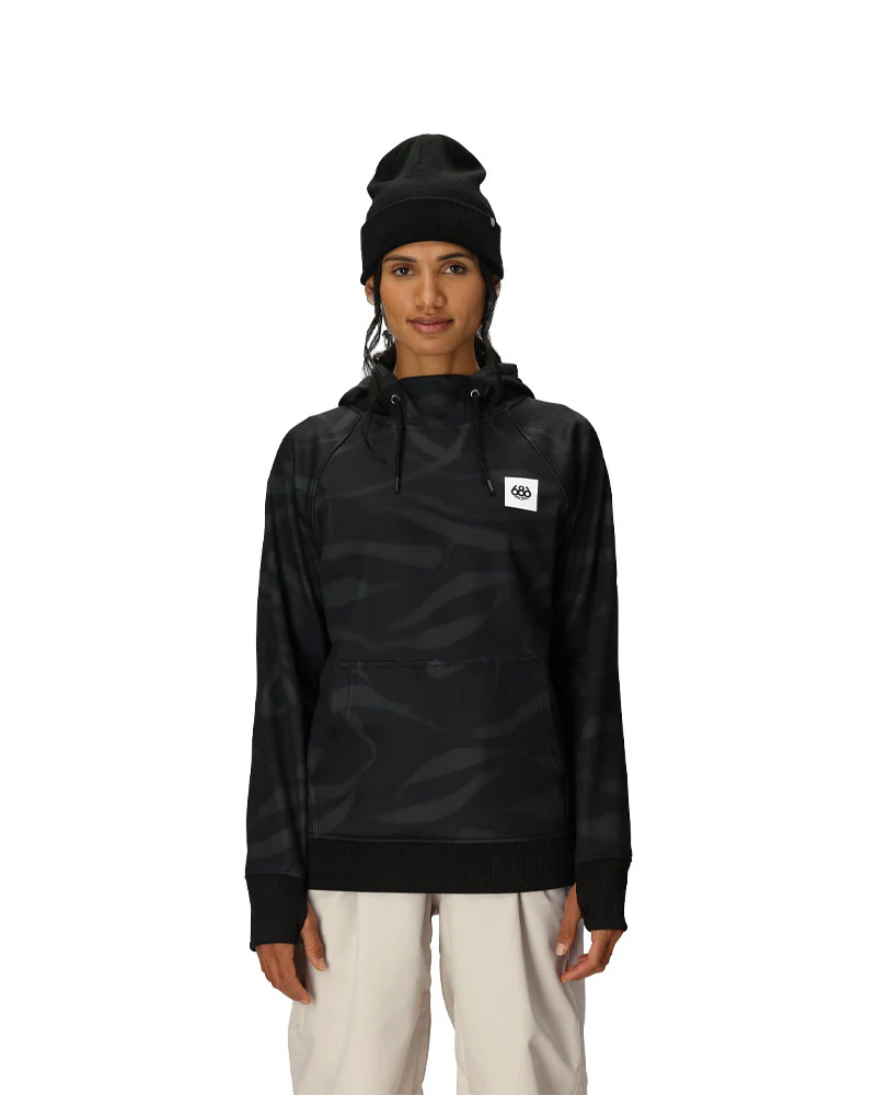 686 Women's Bonded Fleece Pullover Hoodie Black Vapors 2026