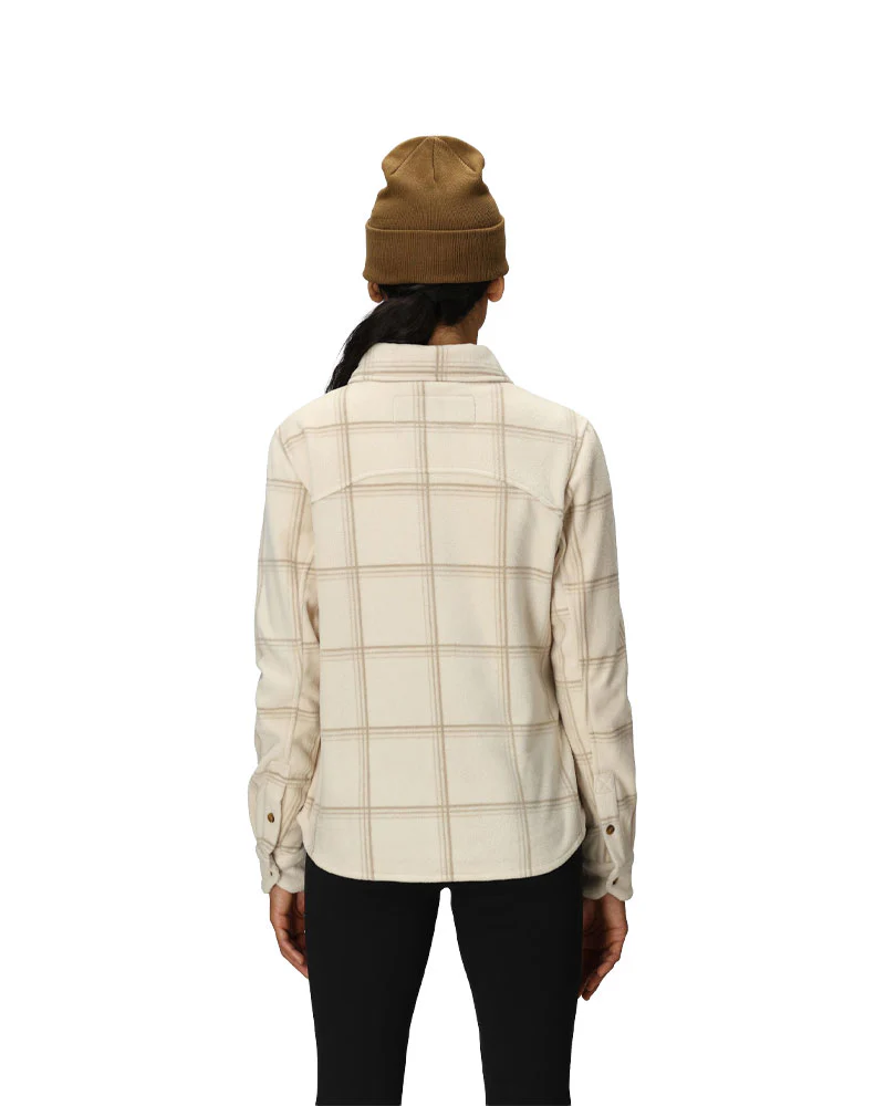 686 Women's Sierra Nevada Fleece Button Up Limstone Plaid 2026 - Image 2