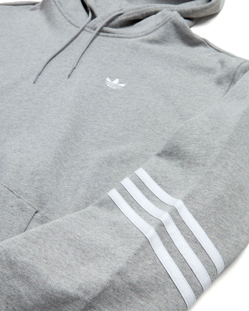 Adidas Classic Skate Hoodie Medium Grey Heather/White - Image 3