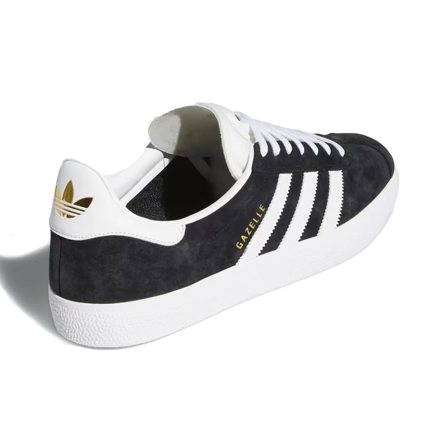 Adidas Gazelle Adv Shoe Black/White/Gold - Image 3
