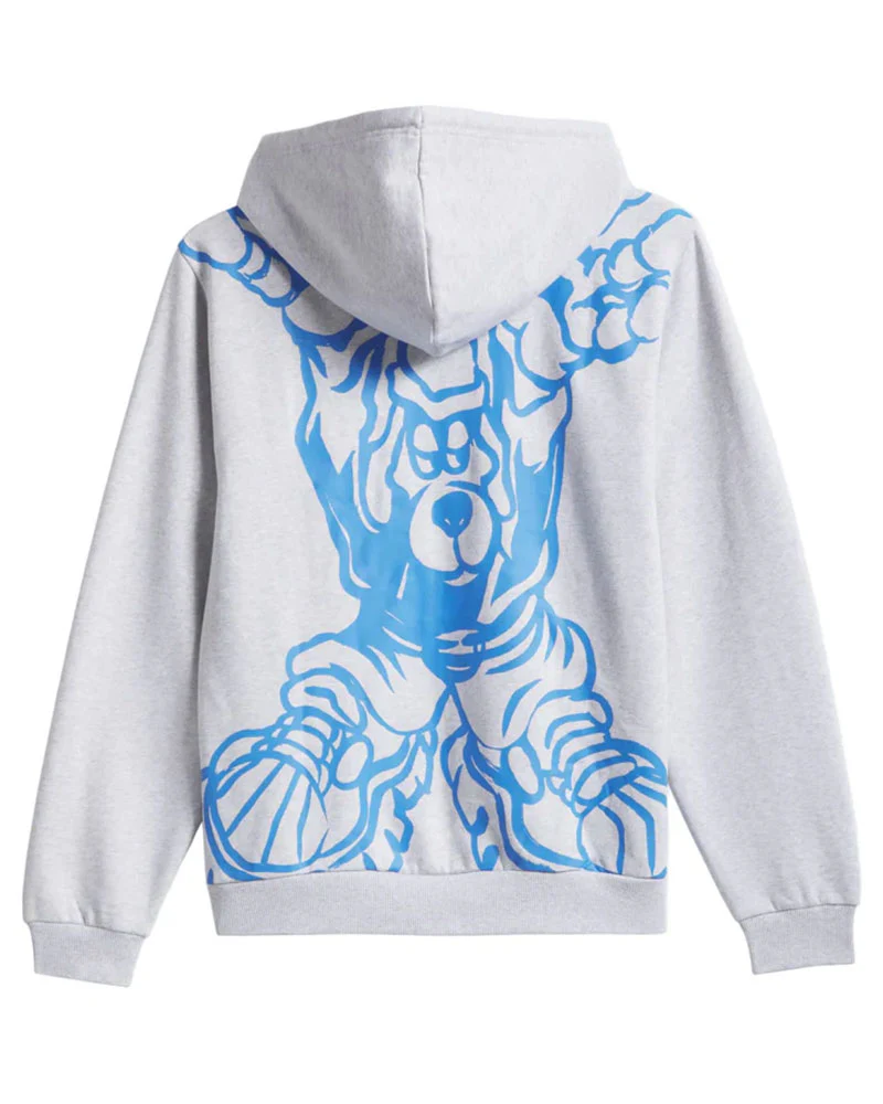 Adidas SB Kogan Cult Zip Hoodie Light Gray Heather/Lucid Ray Blue - Image 2