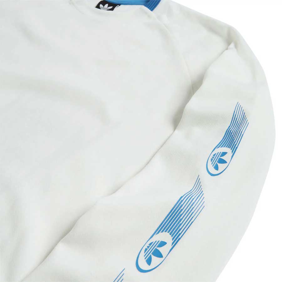 Adidas Skateboarding Formula Long Sleeve T-Shirt Core White/Lucid Ray Blue - Image 2