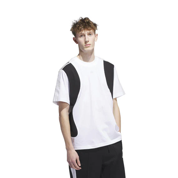 Adidas Tyshawn T-Shirt White/Black - Image 3