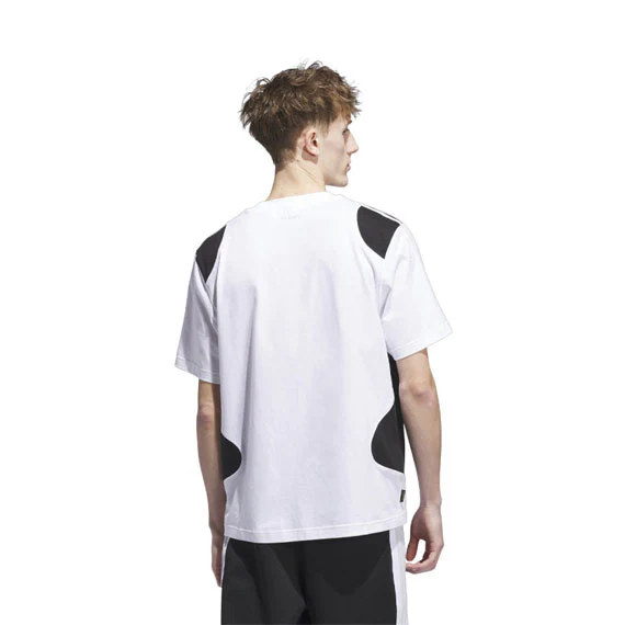 Adidas Tyshawn T-Shirt White/Black - Image 4