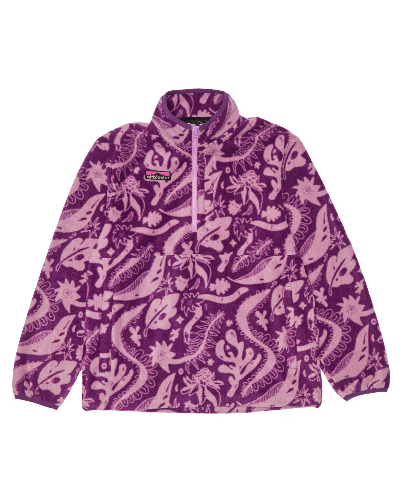 Airblaster Men's Fleece Half Zip Blackberry Earth Life 2026
