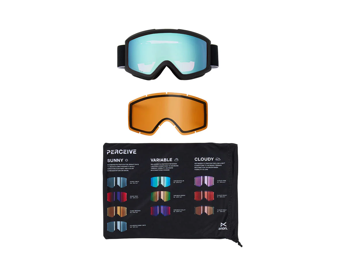 Anon Helix 2.0 Goggle Black/Perceive Variable Blue + Bonus Lens 2026 - Image 5