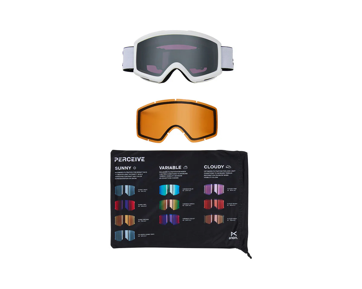 Anon Helix 2.0 Goggle White/Perceive Sunny Onyx+ Bonus Lens 2026 - Image 5