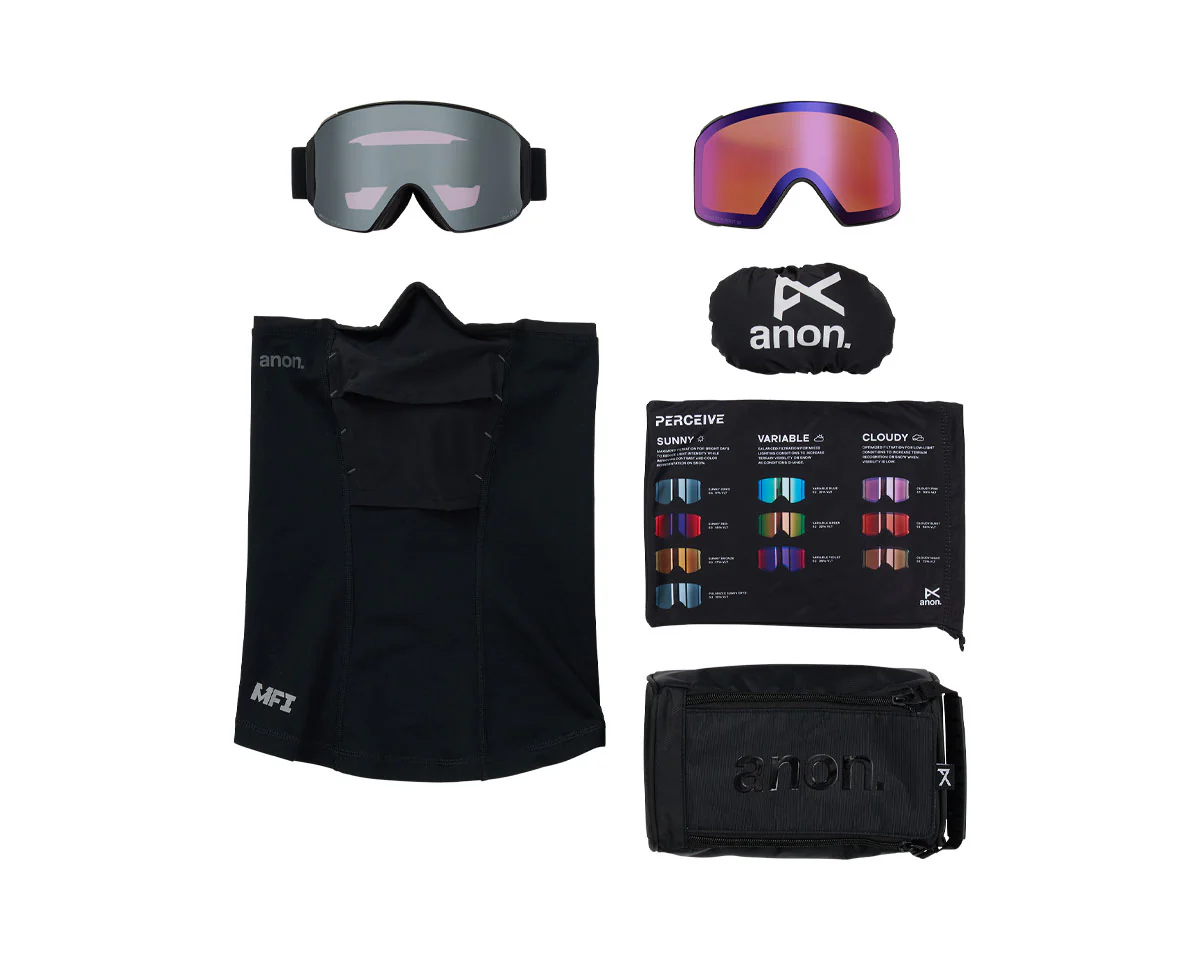 Anon M4 Goggle Smoke/Perceive Sunny Onyx + Bonus Lens + MFI Face Mask 2026 - Image 6