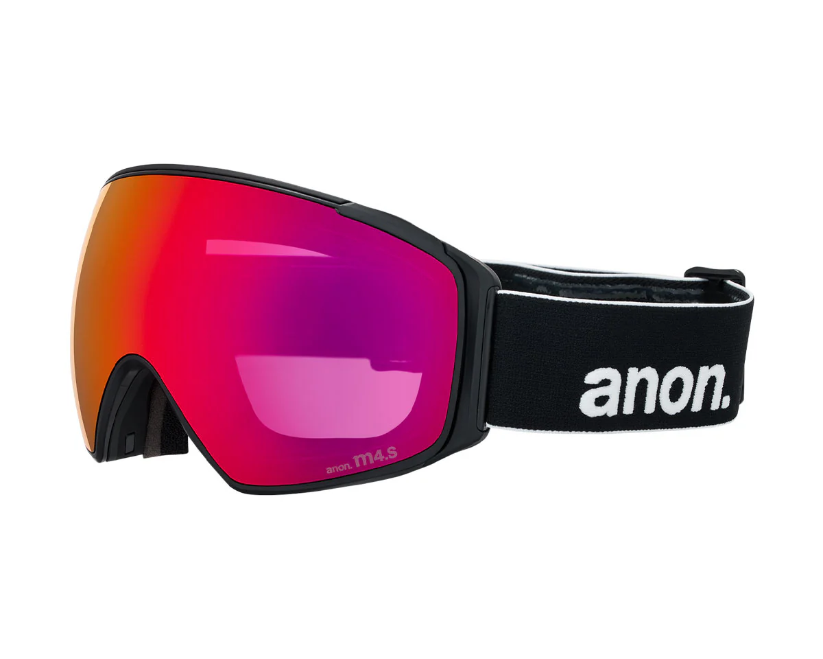Anon M4S Low Bridge Goggle Black/Perceive Sunny Red + Bonus Lens + MFI Face Mask 2026 - Image 2