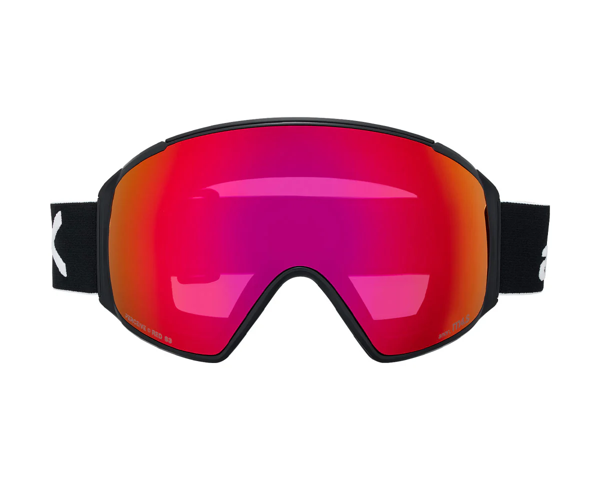 Anon M4S Low Bridge Goggle Black/Perceive Sunny Red + Bonus Lens + MFI Face Mask 2026 - Image 3