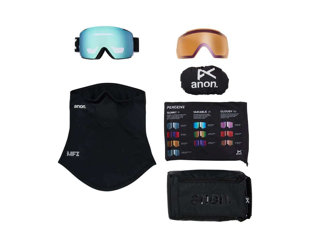 Anon M5 Goggle Black/Perceive Variable Blue + Bonus Lens + MFI Face Mask 2026 - Image 6
