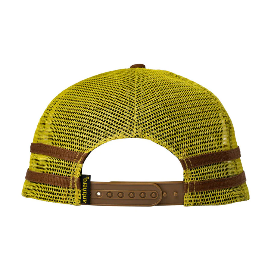 Anti-Hero Basic Eagle Snapback Hat Brown/Mustard - Image 2