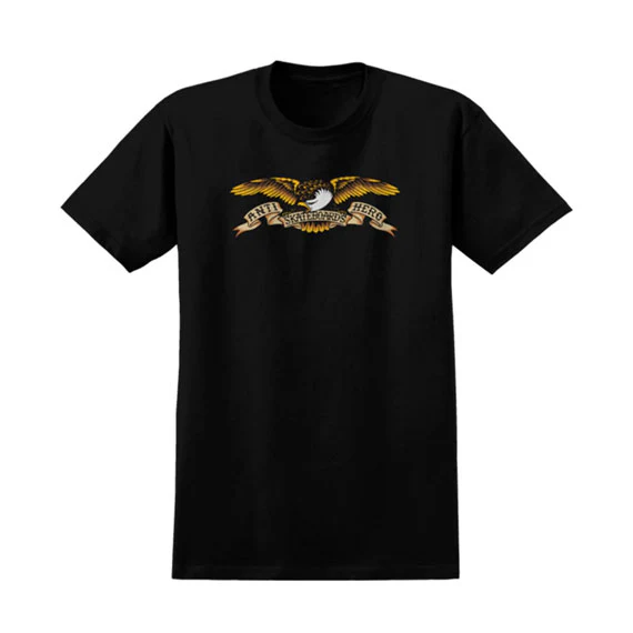 Anti-Hero Eagle Short Sleeve Ringspun T-Shirt Black