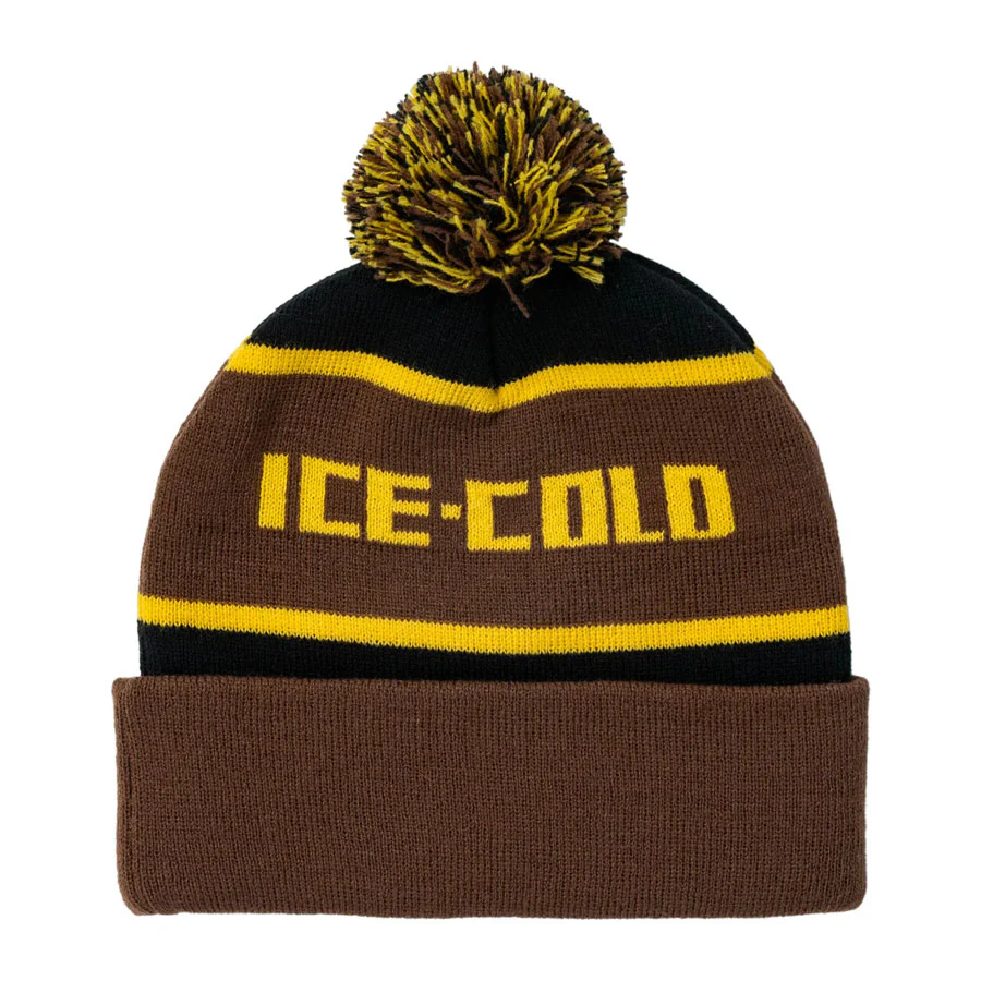 Anti-Hero Ice Cold Pom Beanie Black/Brown/Gold - Image 2