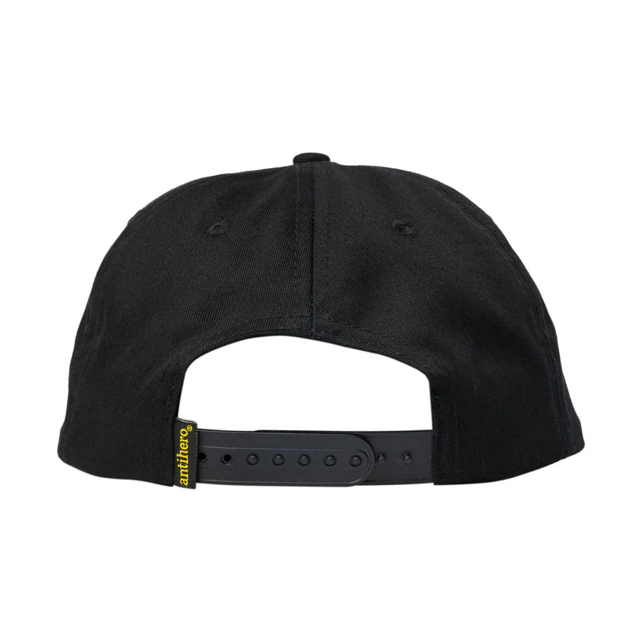 Anti-Hero Lil Pigeon Snapback Hat Black/Yellow - Image 2