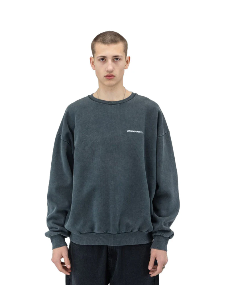 Beyond Medals Distressed Logo Crewneck Black - Image 3