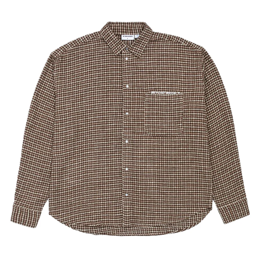 Beyond Medals Men's Checkerd Shirt Brown 2026