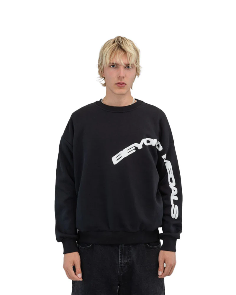Beyond Medals Men's Puff Crewneck Black 2026 - Image 2