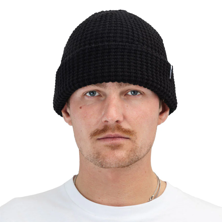 Beyond Medals Men's Waffle Beanie Black 2026 - Image 2
