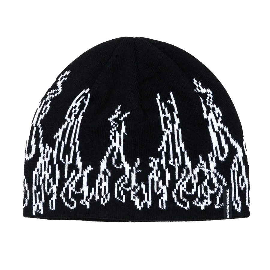 Beyond Medals Men's Warning Beanie Black 2026