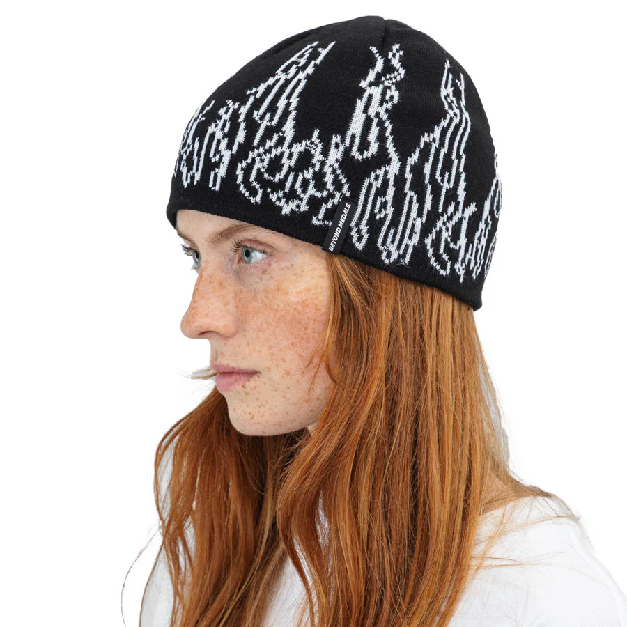 Beyond Medals Men's Warning Beanie Black 2026 - Image 3