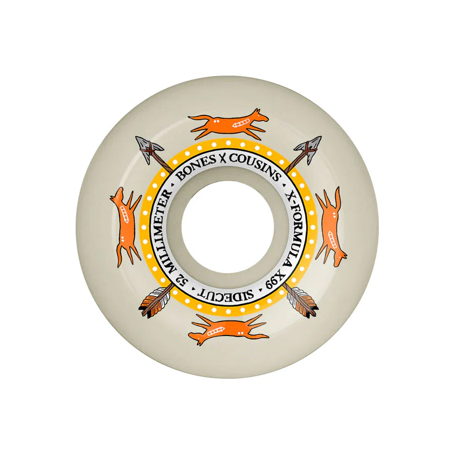Bones Wheels XF Cousins Skateboarding V5 99A 52mm