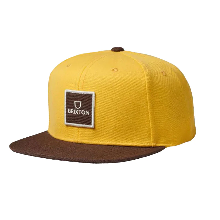 Brixton Alpha Square MP Snapback Bright Gold/Desert Palm