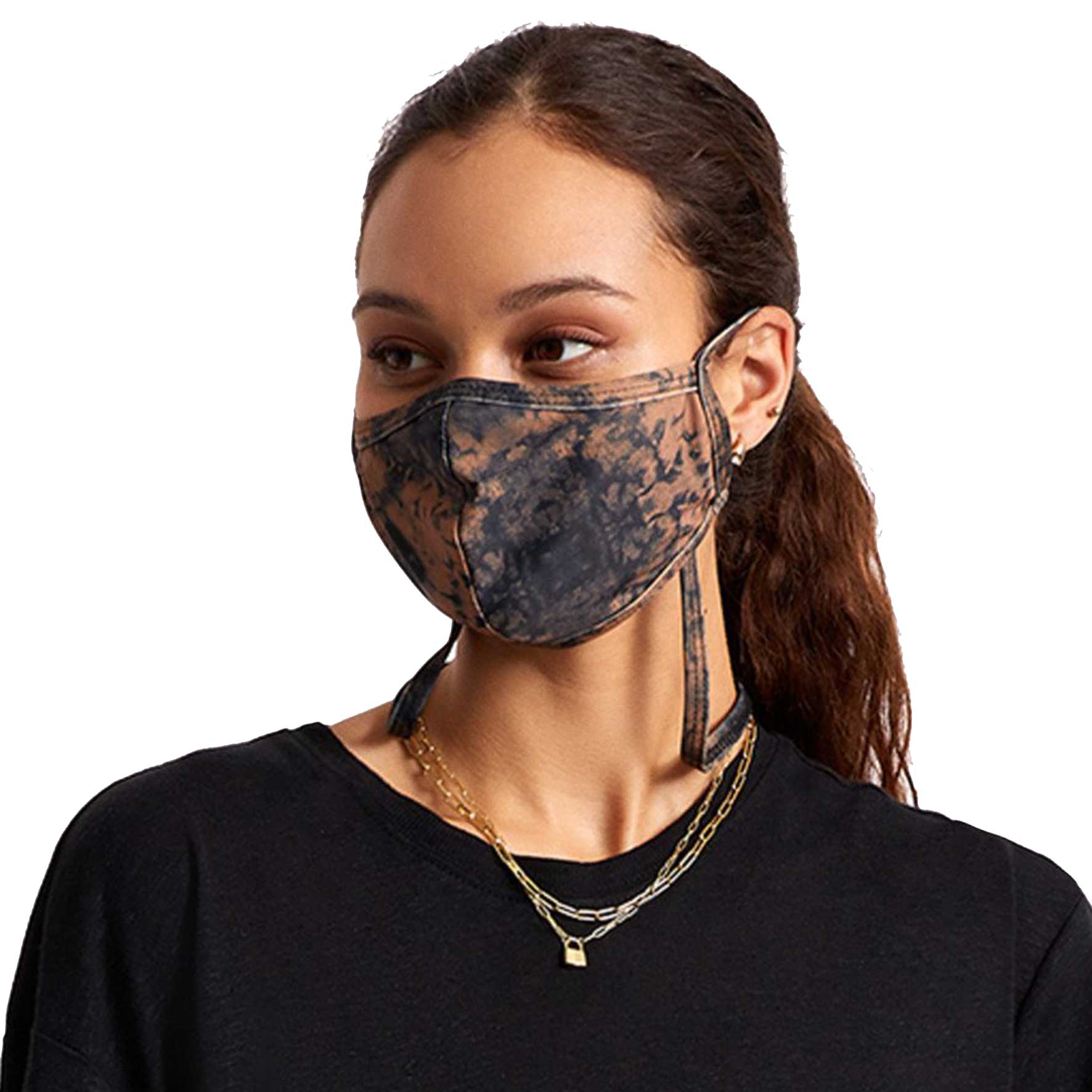Brixton Everything Face Mask Black Sunwash - Image 3