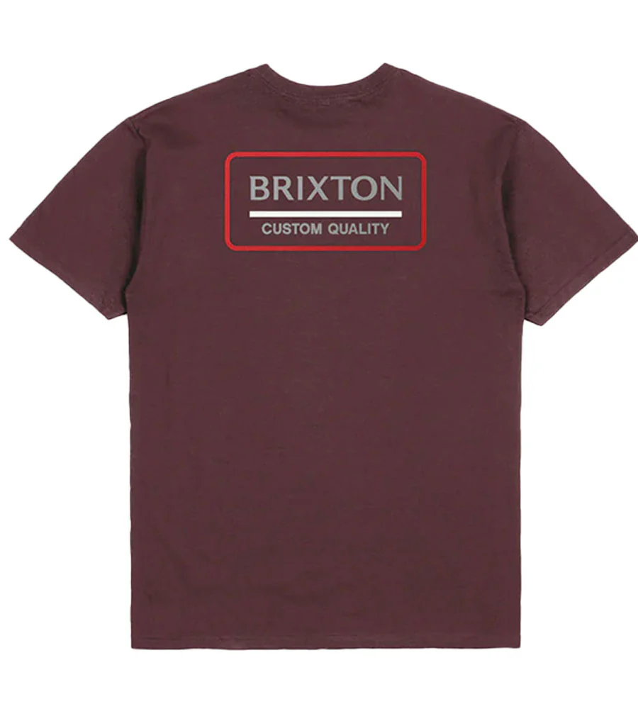 Brixton Palmer Proper T-Shirt Mahogany - Image 2