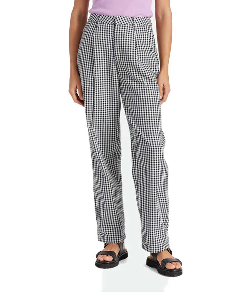 Brixton Women's Victory Trouser Pant Washed Navy Gingham - Image 3
